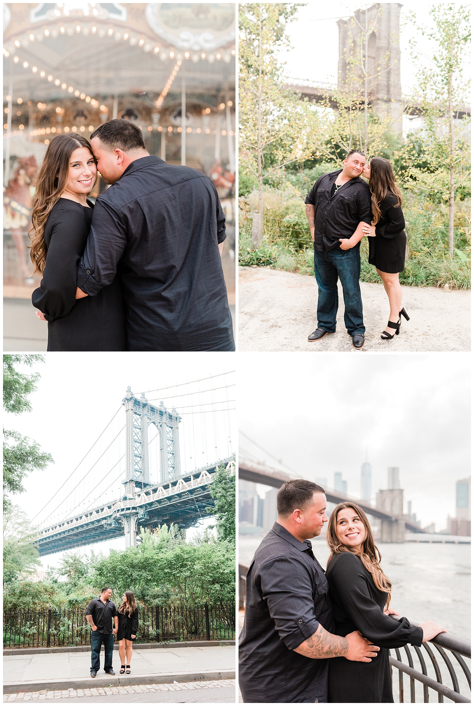 Brooklyn, Engagement Session, Carousel, Jane's Carousel, NYC, DUMBO, City, New York, Photographer, Photo, Manhattan Bridge, Skyline, Brooklyn Bridge