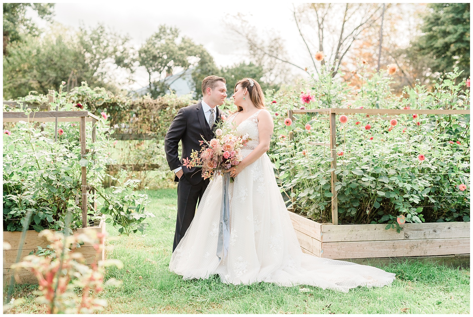Bride & Groom Portrait,Farm Wedding,Floral,Garden,NY,NY Wedding Photographer,Outdoor,Pioneer Farm,Unique Wedding Venues,Warwick,Wildflowers,