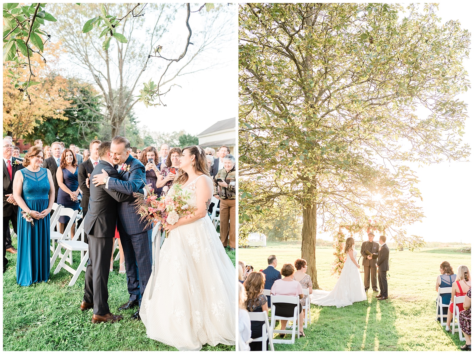 Farm Wedding,Golden Hour,NY,NY Wedding Photographer,Outdoor,Outdoor Ceremony,Pioneer Farm,Unique Wedding Venues,Warwick,Wedding Ceremony,ceremony,