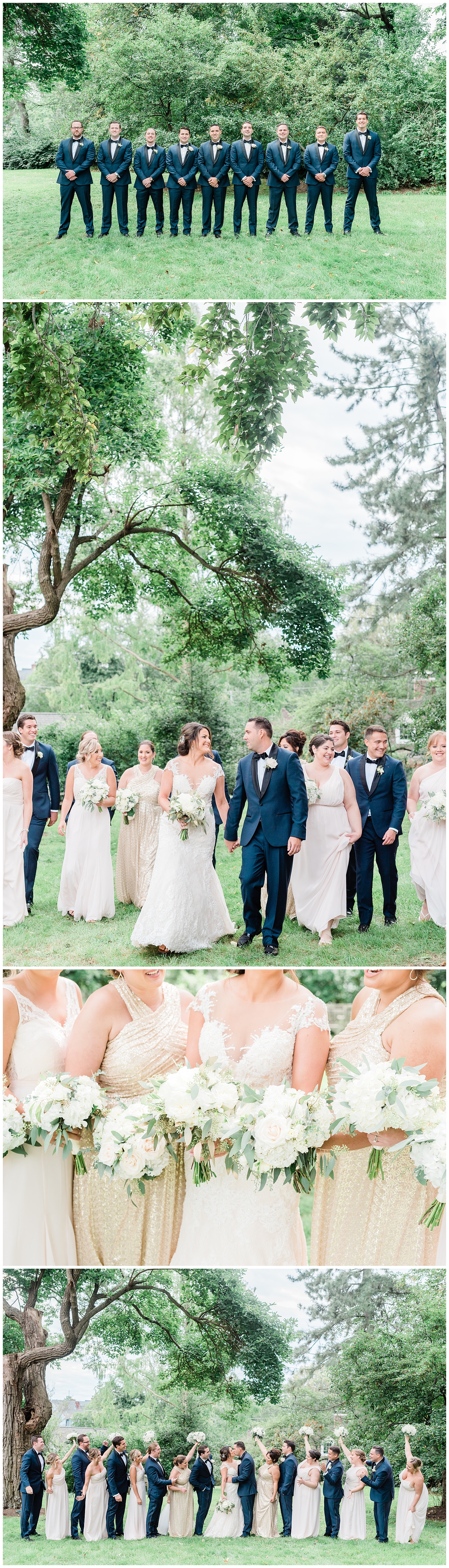 Bridal Party, Bridesmaids, Garden, Groomsmen, Morristown, New Jersey, NJ, Olde Mill Inn, Photo, Photographer, Wedding