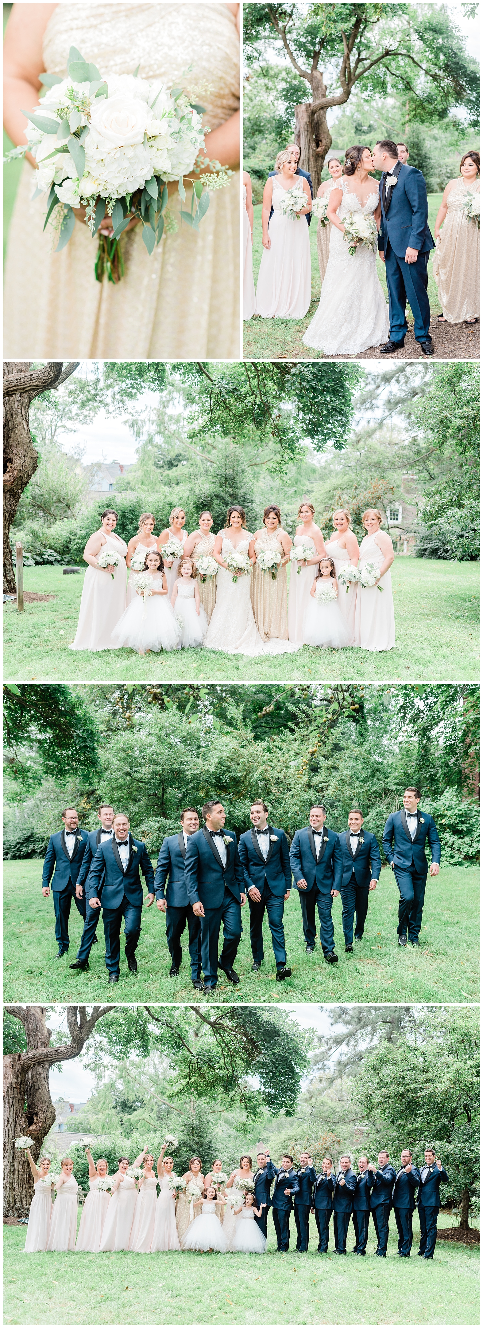 Bridal Party, Bridesmaids, Garden, Groomsmen, Morristown, New Jersey, NJ, Olde Mill Inn, Photo, Photographer, Wedding