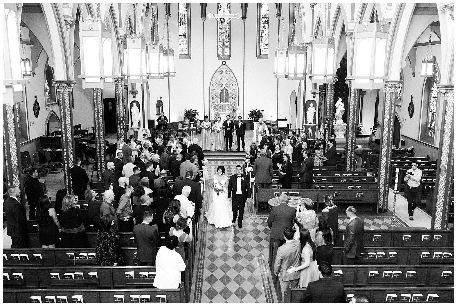 Catholic, Ceremony, Church, Morristown, New Jersey, NJ, Olde Mill Inn, Photo, Photographer, Wedding, Recessional