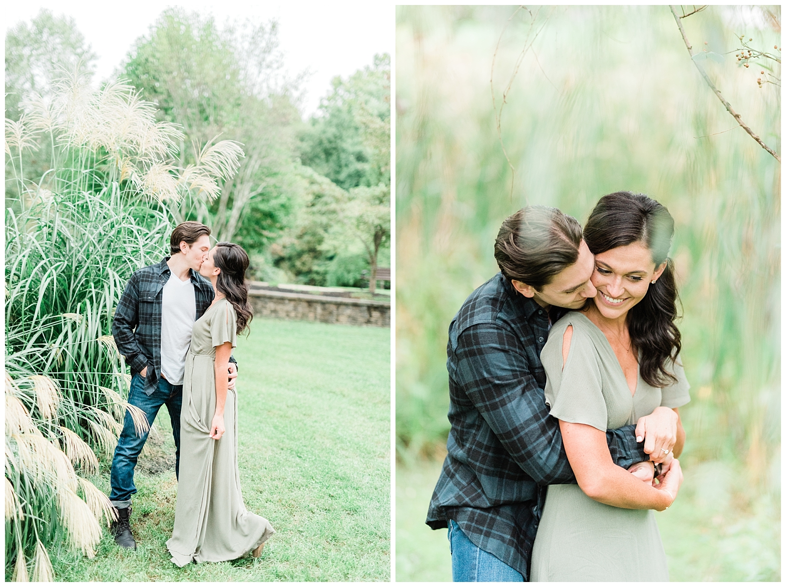 Engagement Session, Garden, NJ Wedding Photographer, Outdoor, Sayen Gardens, Tall Grass, Willow Tree
