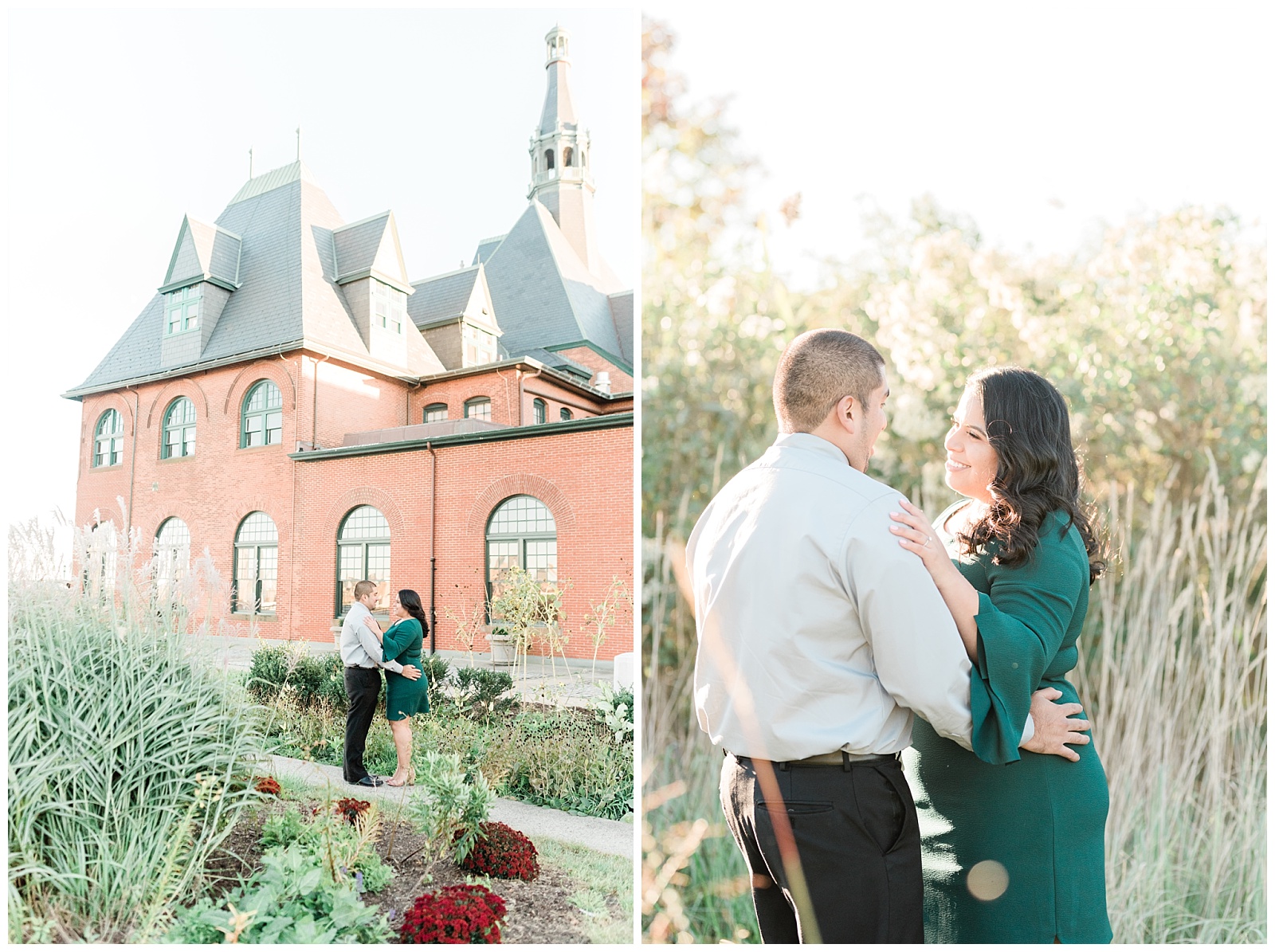 Clock,Engaged,Engagement Session,Field,Garden,Jersey City,Liberty State Park,NJ,Nature,Train Station,Wedding Photographer,
