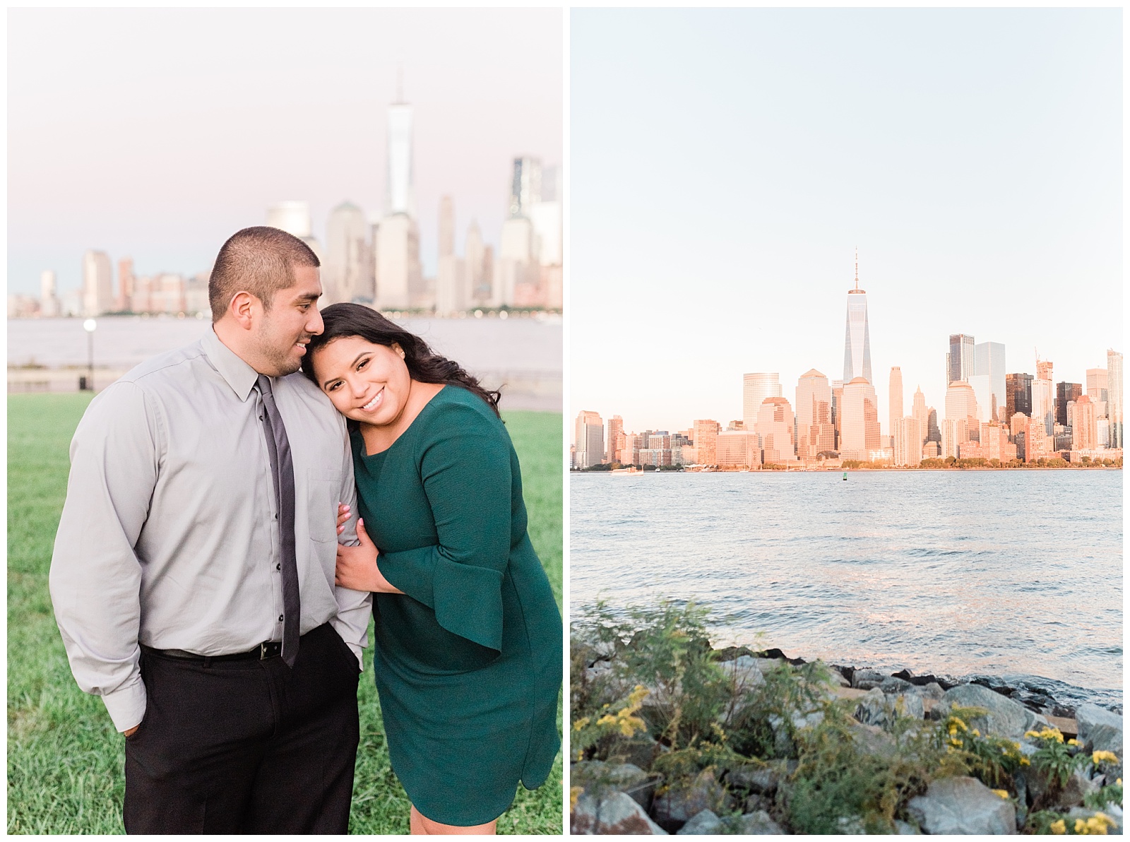 City,Engaged,Engagement Session,Jersey City,Liberty State Park,NJ,NYC,New York,Skyline,Sunset,Wedding Photographer,