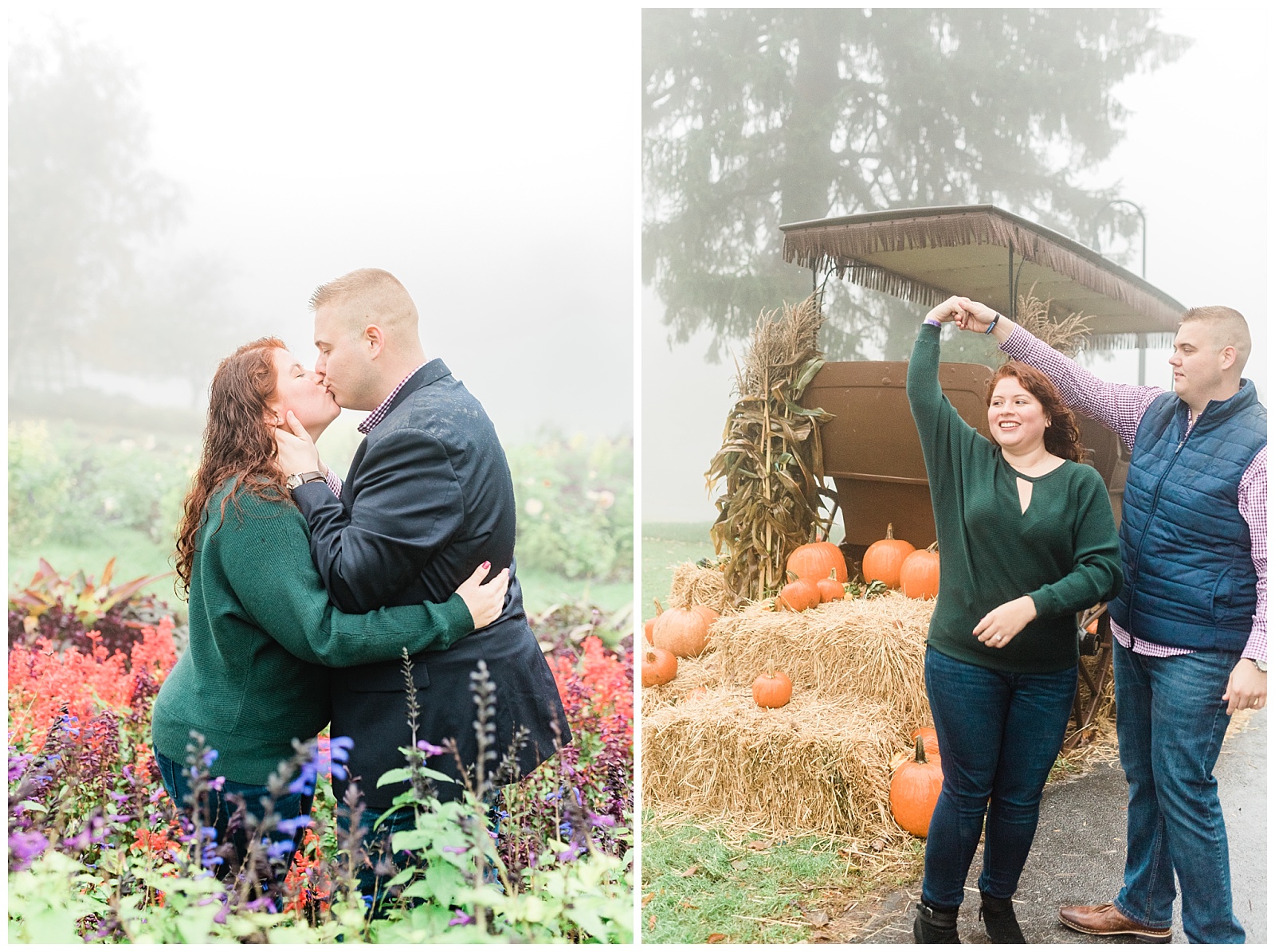 Autumn,Engagement Session,Fall,Fog,Foggy Engagement,Mohonk Mountain House,Mountain,NY,New Paltz,Wedding Photographer,