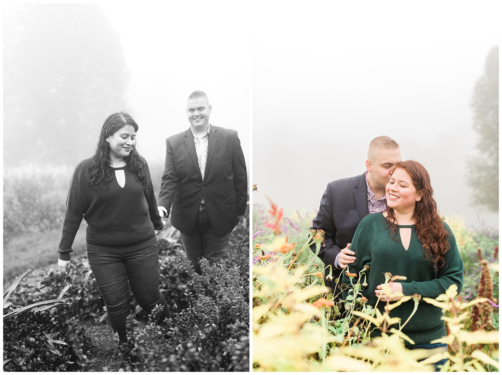 Autumn,Engagement Session,Fall,Fog,Foggy Engagement,Mohonk Mountain House,Mountain,NY,New Paltz,Wedding Photographer,