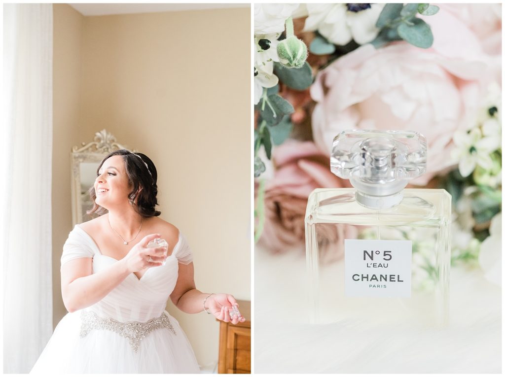 bride details, bride preparation, elegant, Floral, NJ, Park Chateau, Photographer, Twisted Willow, Wedding, Wedding inspiration, Chanel No 5, Perfume
