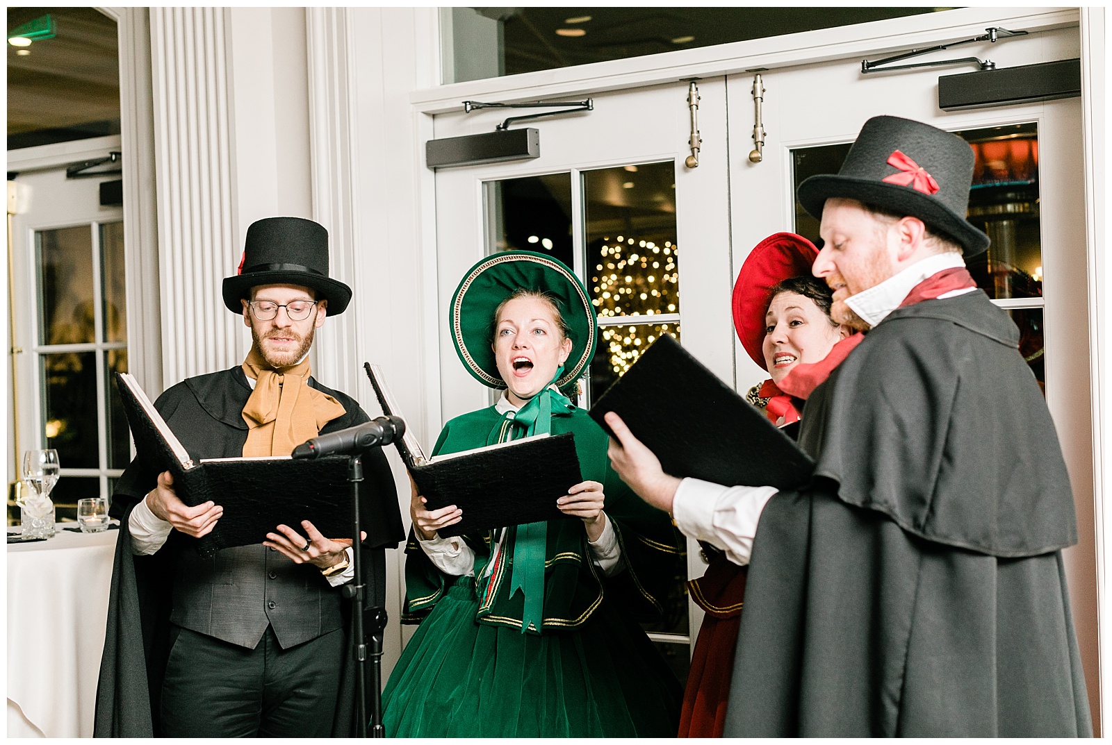 Carollers,Christmas,East Brunswick,Estate and Gardens,Holiday,NJ,New Jersey,Park Chateau,Photographer,Photography,Reception Details,Wedding,Winter,