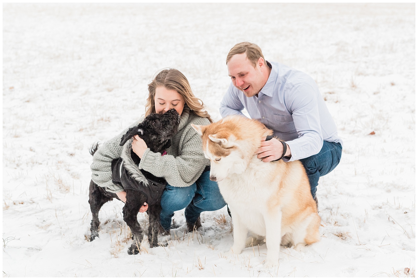 New Jersey Engagement Session, Snowy, Winter, Cozy, Session, Wedding Photographer, dogs, furbabies