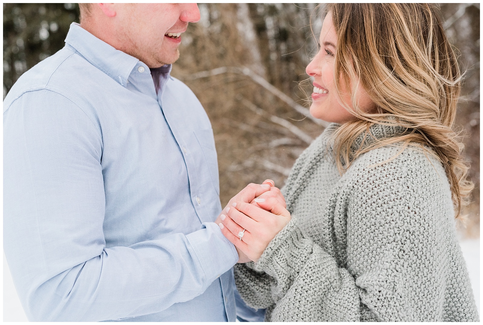 New Jersey Engagement Session, Snowy, Winter, Cozy, Session, Wedding Photographer, Cross Estate Gardens, Snow, Wintry, Ring Engaged