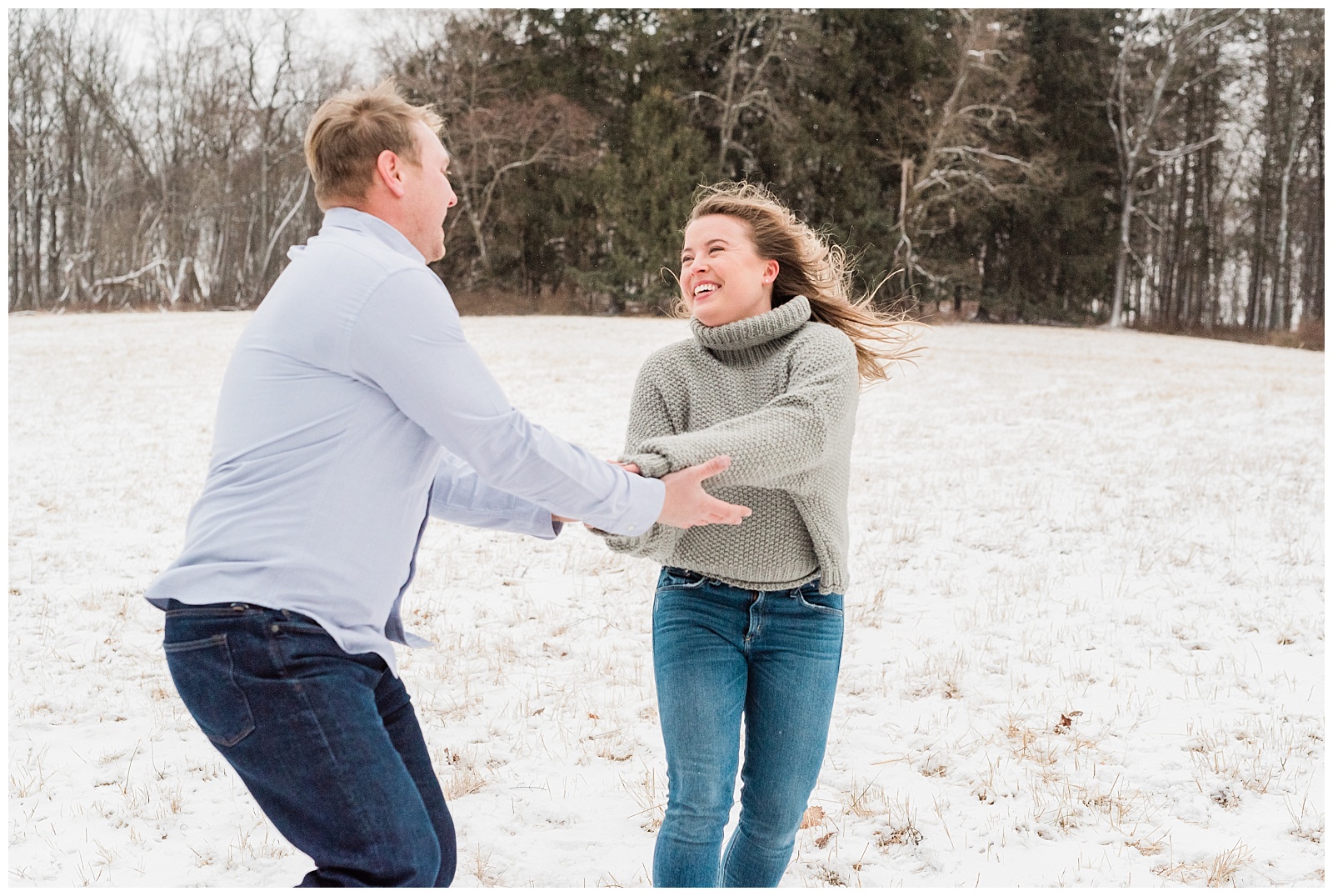 New Jersey Engagement Session, Snowy, Winter, Cozy, Session, Wedding Photographer, Cross Estate Gardens, Snow, Wintry, Light and Airy, Wild, Joyful