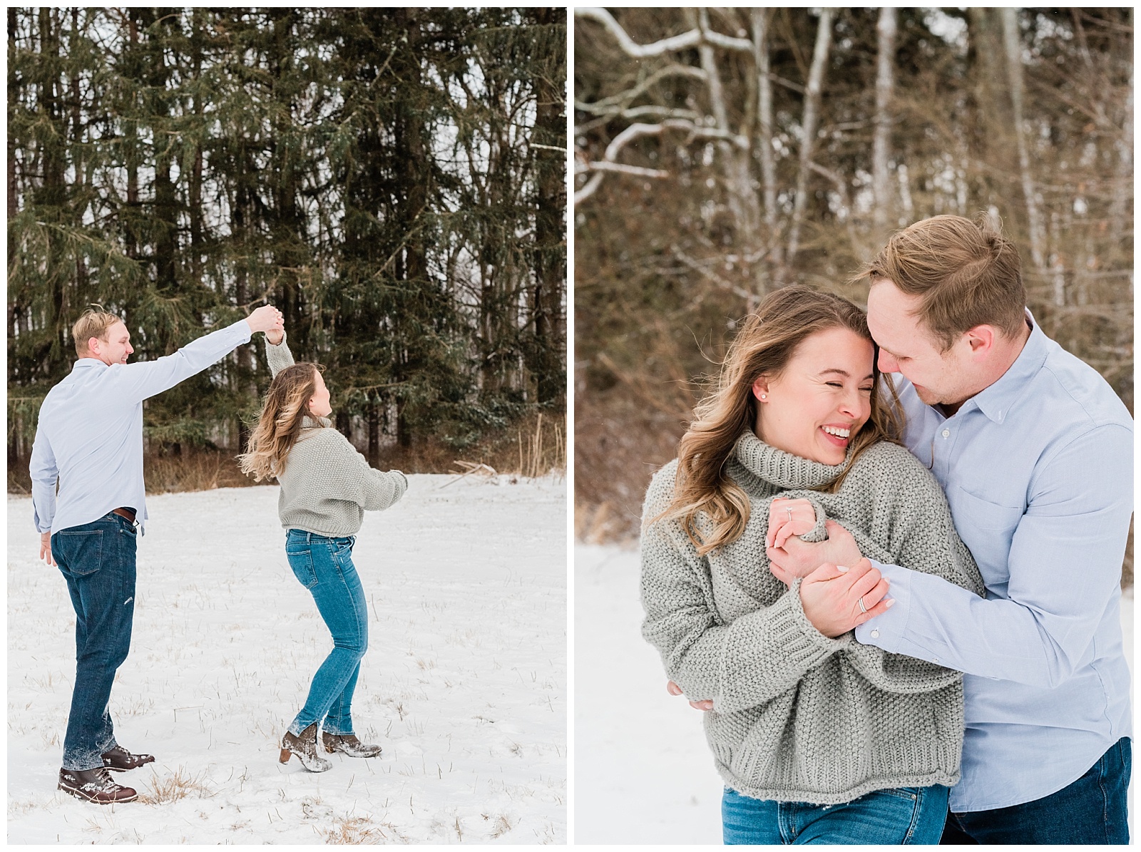 New Jersey Engagement Session, Snowy, Winter, Cozy, Session, Wedding Photographer, Cross Estate Gardens, Snow, Wintry, Light and Airy, Dance, Snuggle