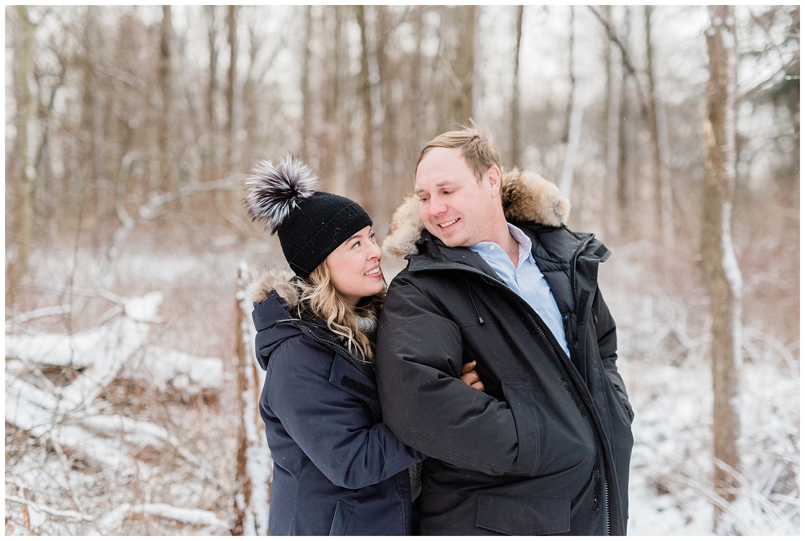 New Jersey Engagement Session, Snowy, Winter, Cozy, Session, Wedding Photographer, Cross Estate Gardens, Snow, Wintry, Light and Airy, Woods