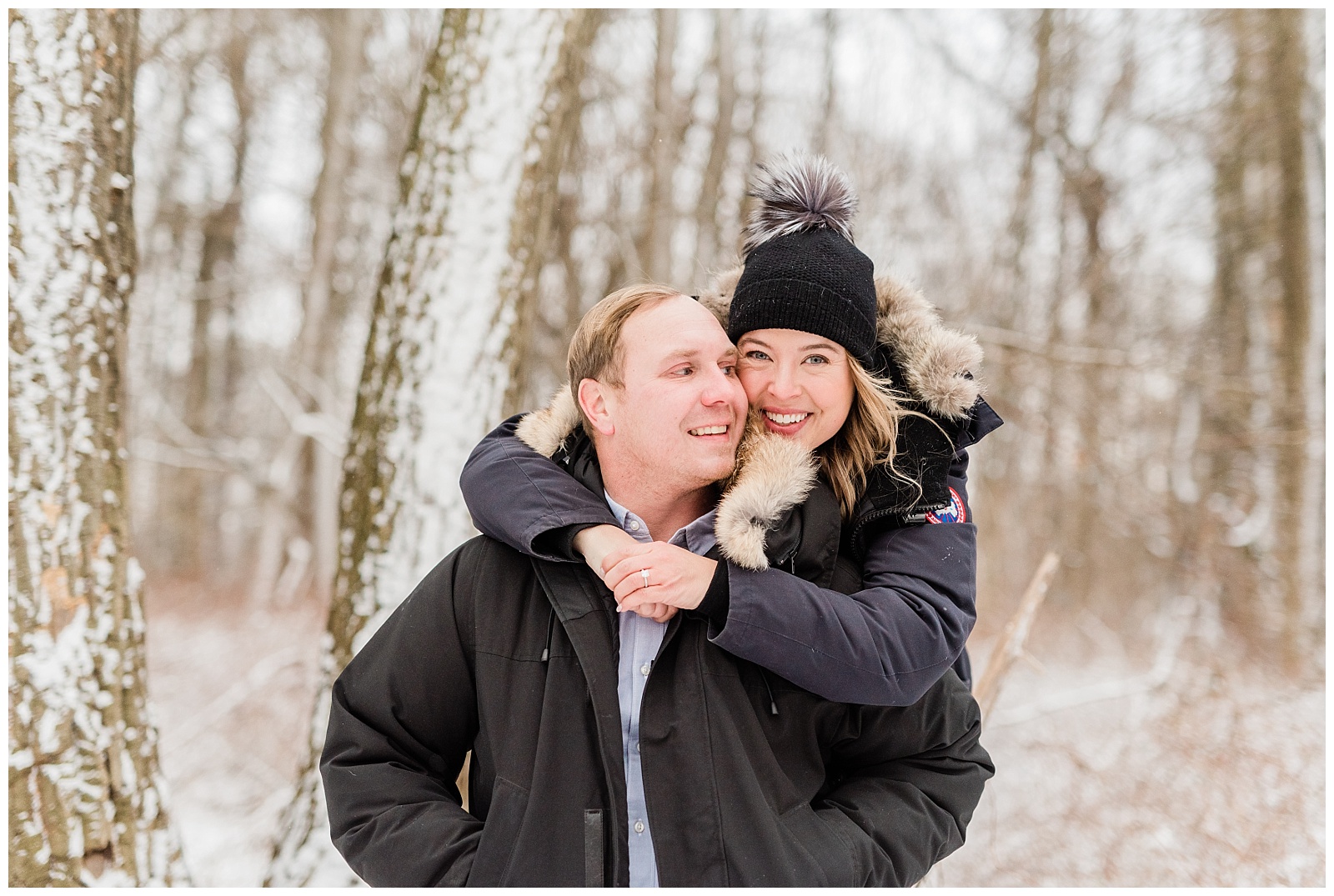 New Jersey Engagement Session, Snowy, Winter, Cozy, Session, Wedding Photographer, Cross Estate Gardens, Snow, Wintry, Light and Airy, Woods