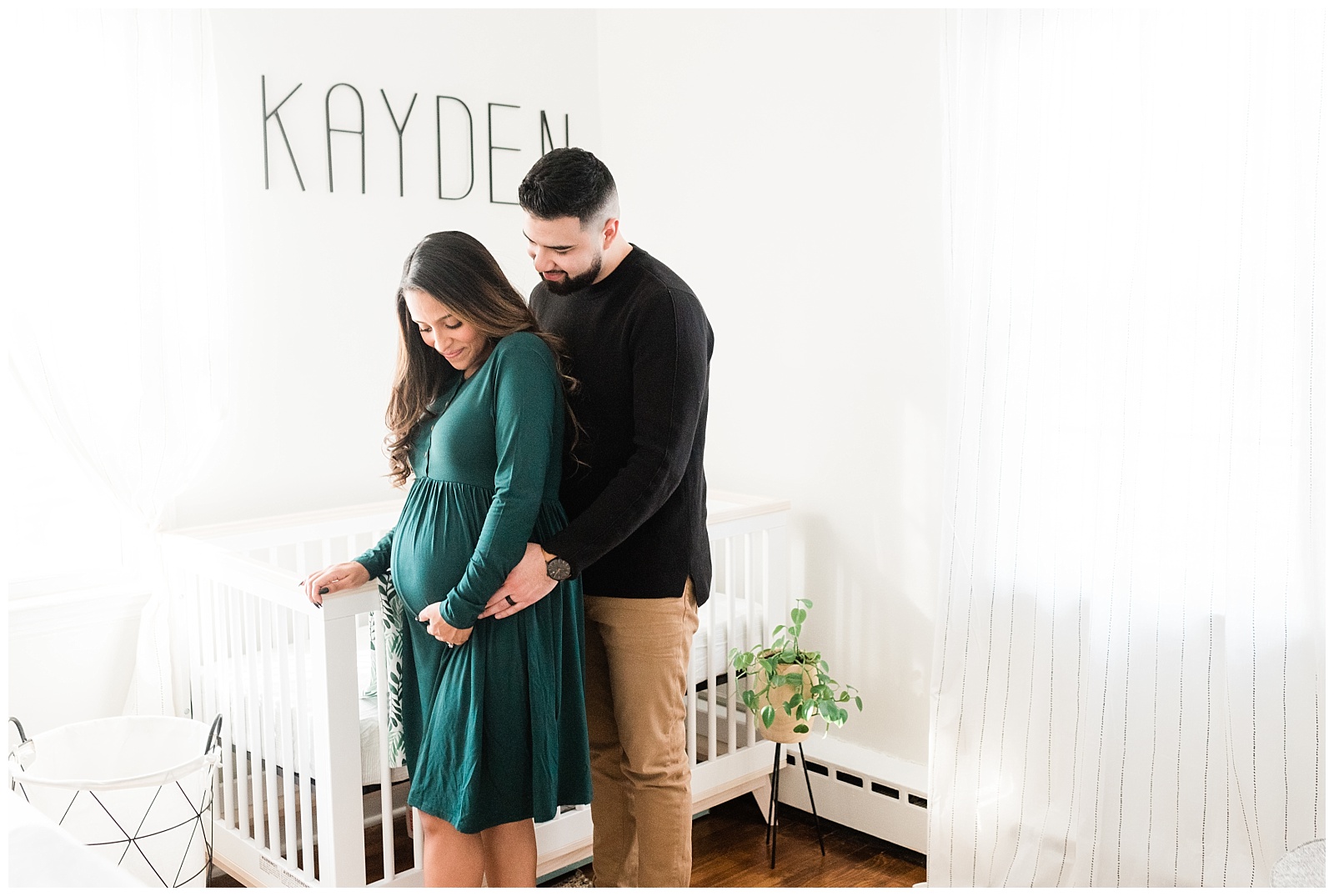 In Home Maternity Session, Nursery, Baby, New Parents, Maternity Shoot, Pregnant, Pregnancy Photos, New Jersey, Photographer, Baby Boy, Jungle Nursery, Photo