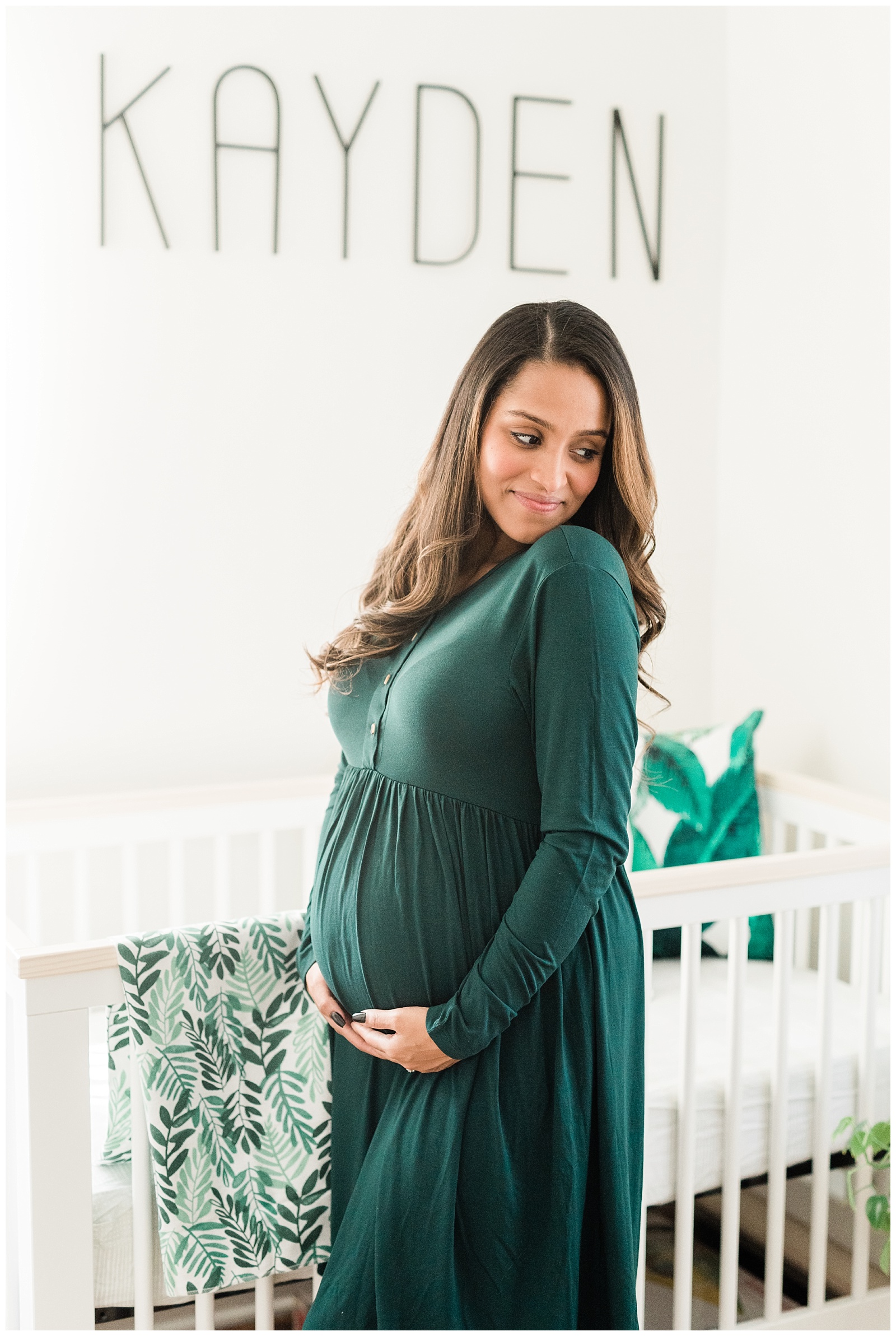 In Home Maternity Session, Nursery, Baby, New Parents, Maternity Shoot, Pregnant, Pregnancy Photos, New Jersey, Photographer, Baby Boy, Jungle Nursery, Photo, mama to be
