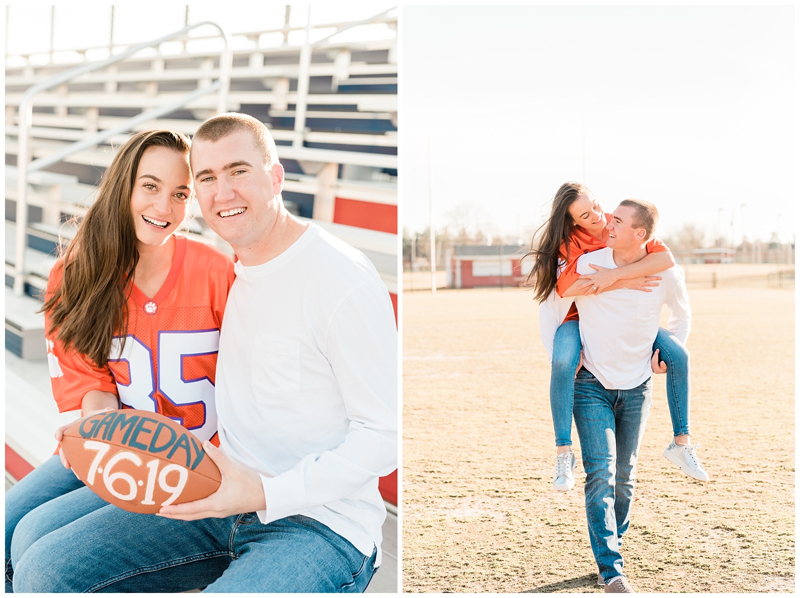 New Jersey, Save the Date, Engagement Session, Wedding Photographer, NFL, Coach, LA Chargers, Football, Athletic, Sporty, Jersey