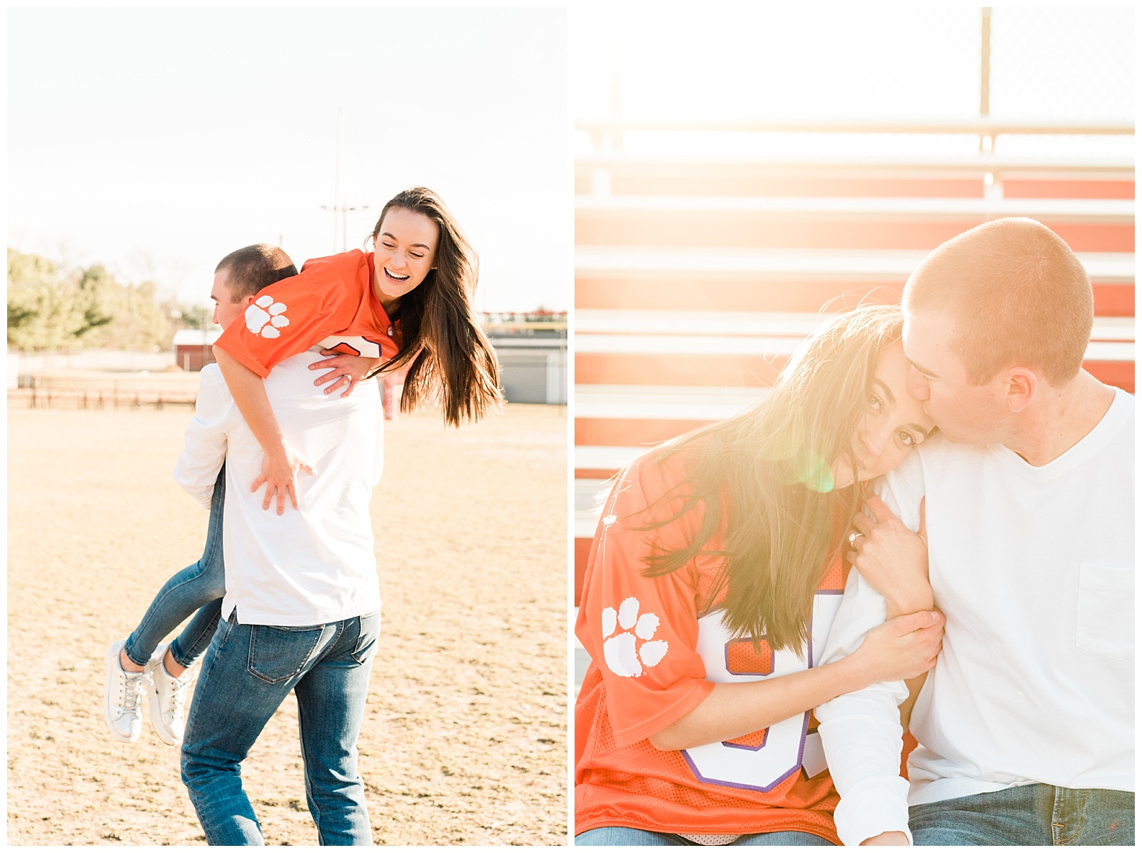 New Jersey, Engagement Session, Wedding Photographer, NFL, Coach, LA Chargers, Football, Athletic, Sporty, Jersey, Golden Hour, Playful