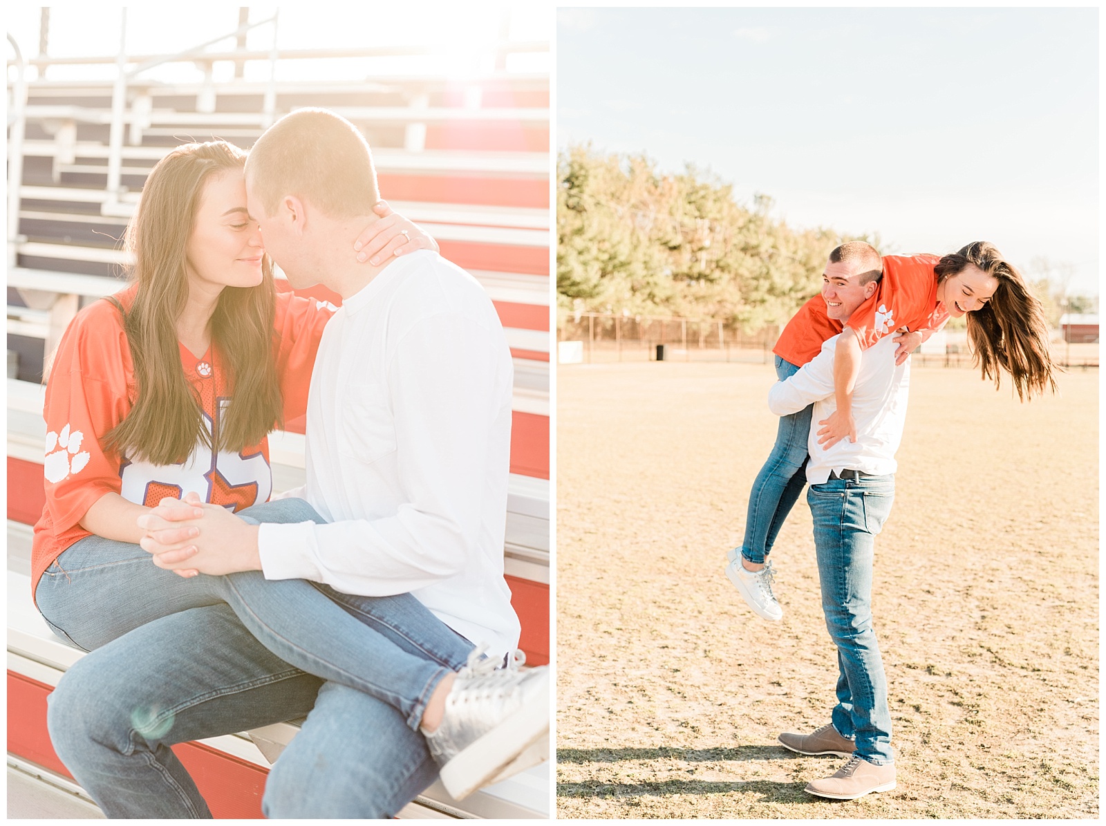 New Jersey, Engagement Session, Wedding Photographer, NFL, Coach, LA Chargers, Football, Athletic, Sporty, Jersey, Fun, Playful