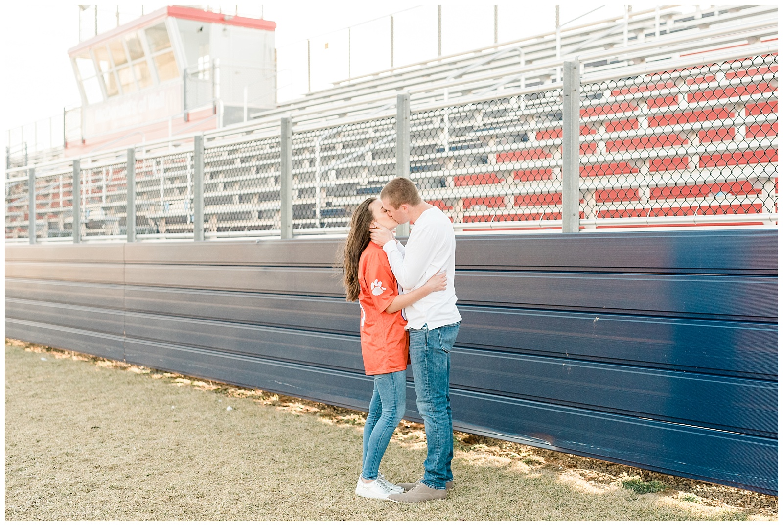 New Jersey, Engagement Session, Wedding Photographer, NFL, Coach, LA Chargers, Football, Athletic, Sporty, Jersey, Field