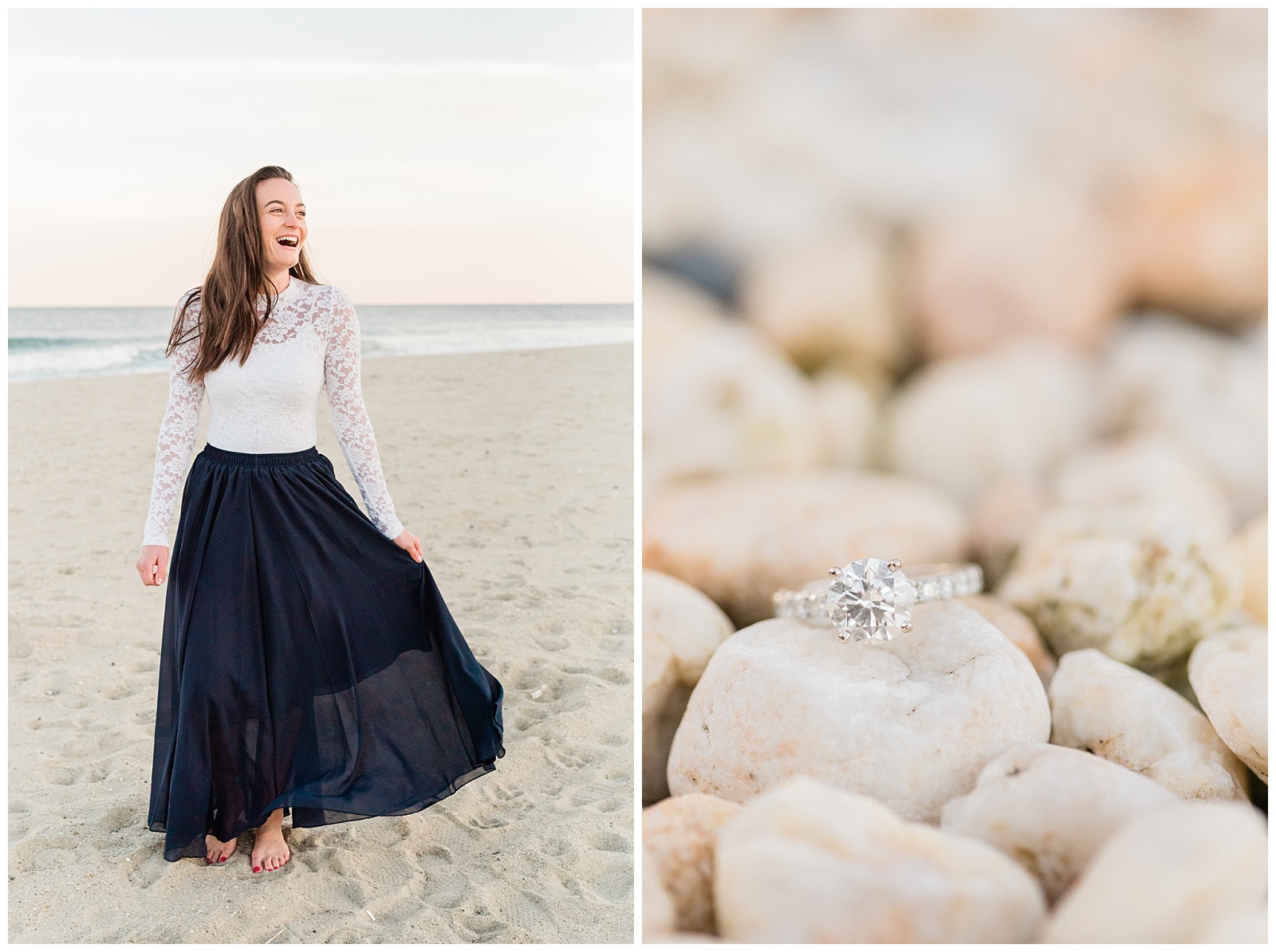 New Jersey, Engagement Session, Wedding Photographer, Beach, Sunset, Shore, Ring