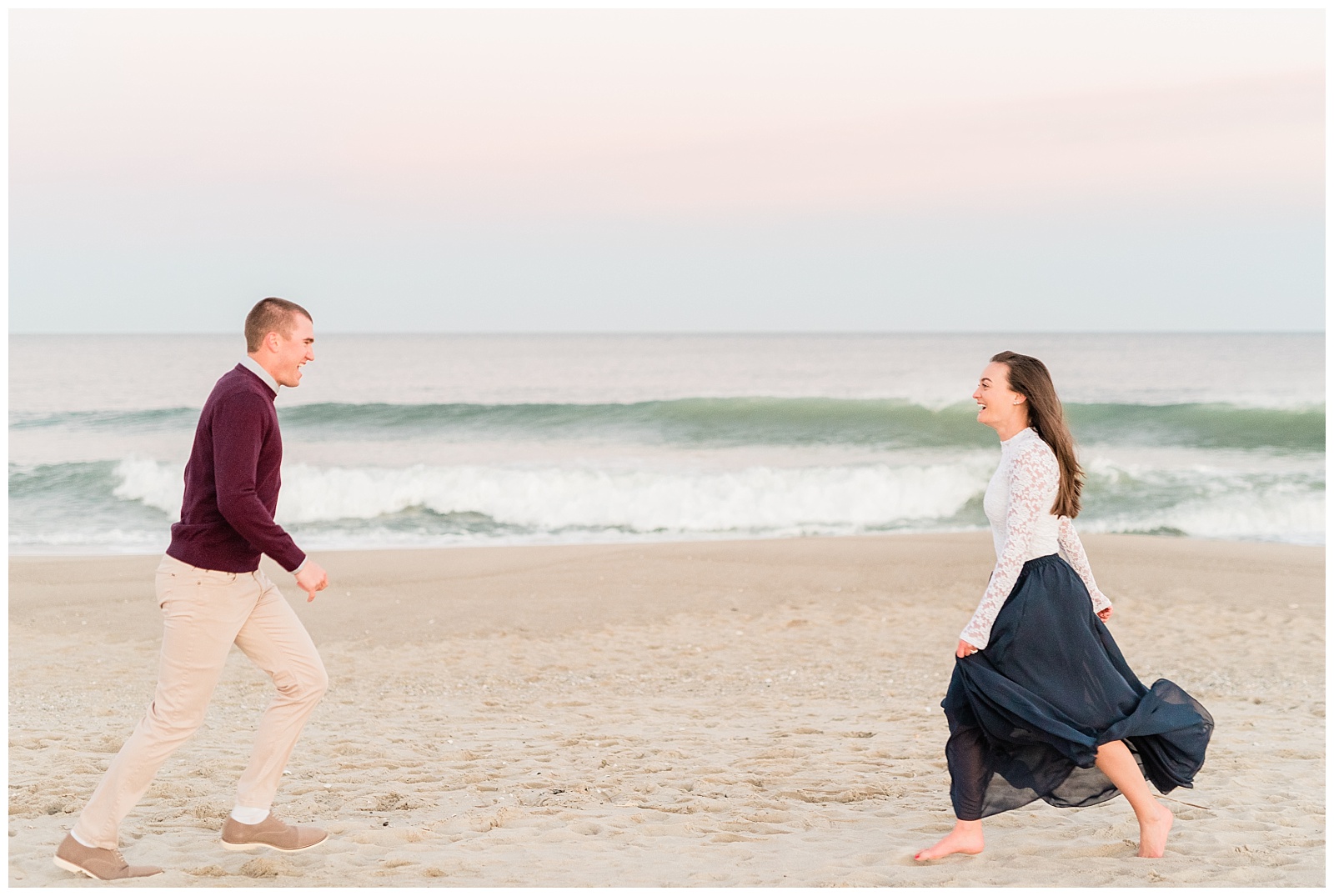 New Jersey, Engagement Session, Wedding Photographer, Beach, Sunset, Shore, Ocean, Sea, Romantic