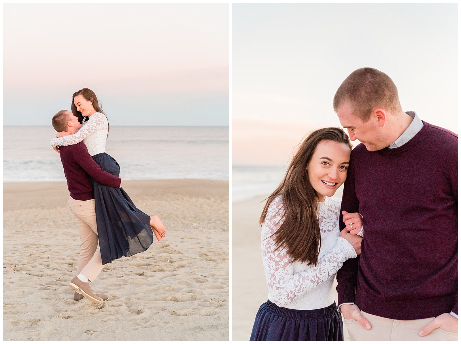New Jersey, Engagement Session, Wedding Photographer, Beach, Sunset, Shore, Joy, Laughter, Fiance