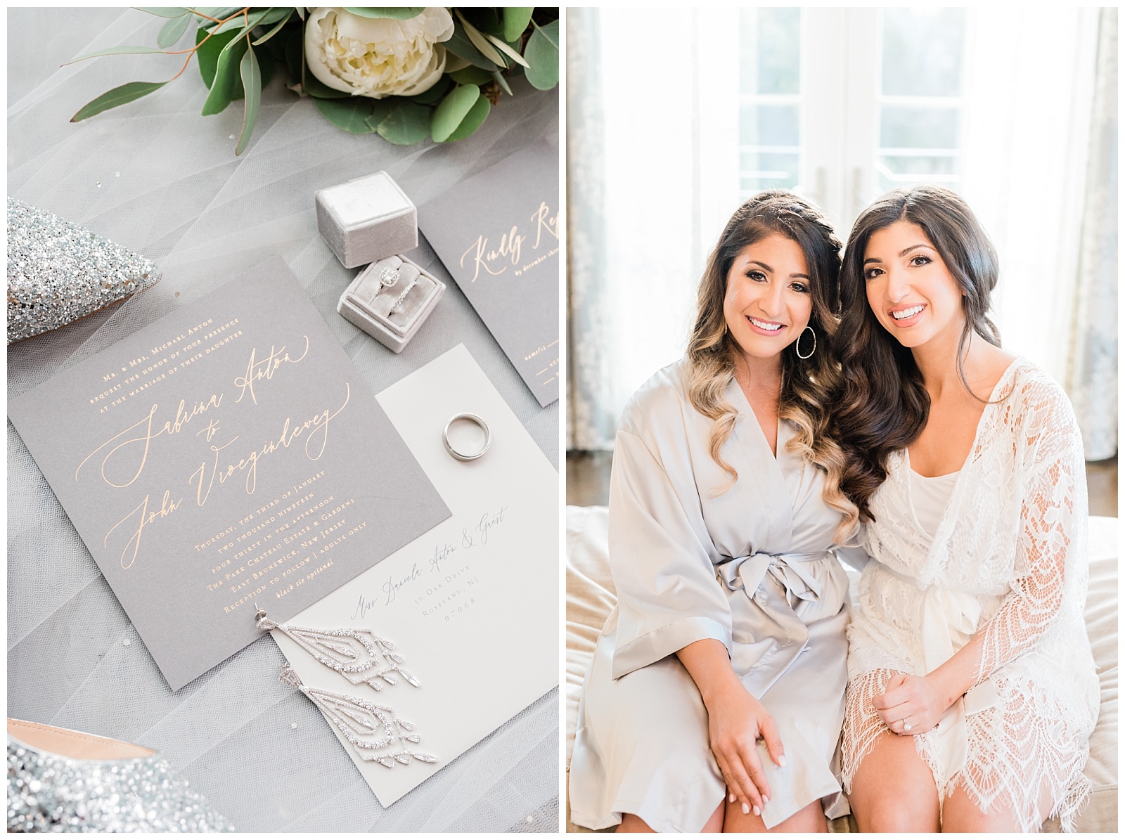 Park Chateau Wedding, Photographer, New Jersey, NJ, Winter, Invitation Suite, Maid of Honor, Robes, Bridal Suite