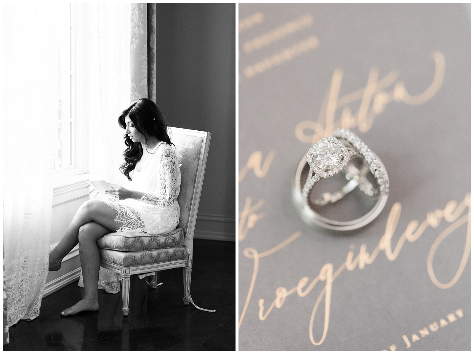 Park Chateau Wedding, Photographer, New Jersey, NJ, Winter, Wedding Rings, Love Letter