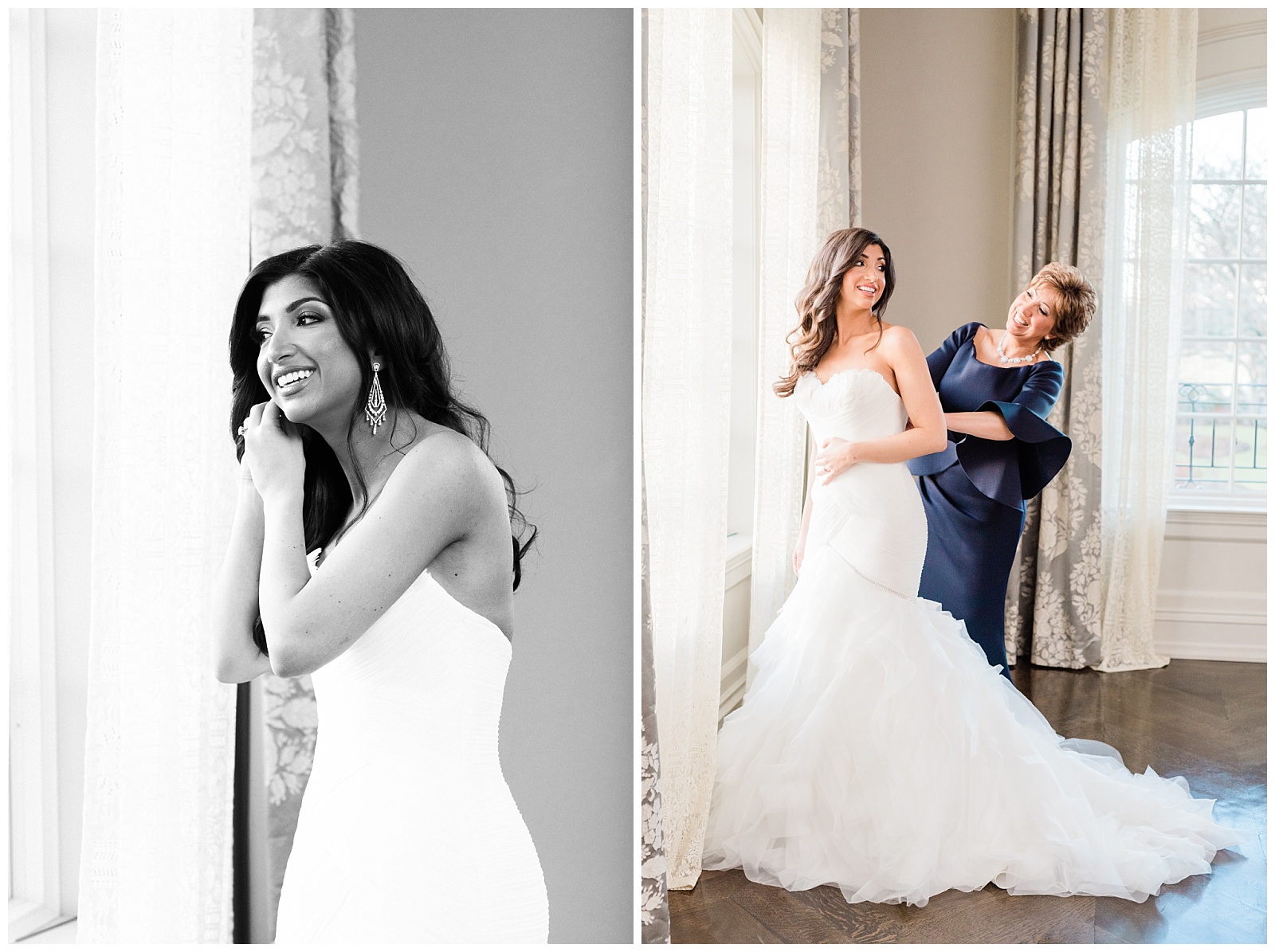 Park Chateau Wedding, Photographer, New Jersey, NJ, Winter, Bride Prep, Mom Dress