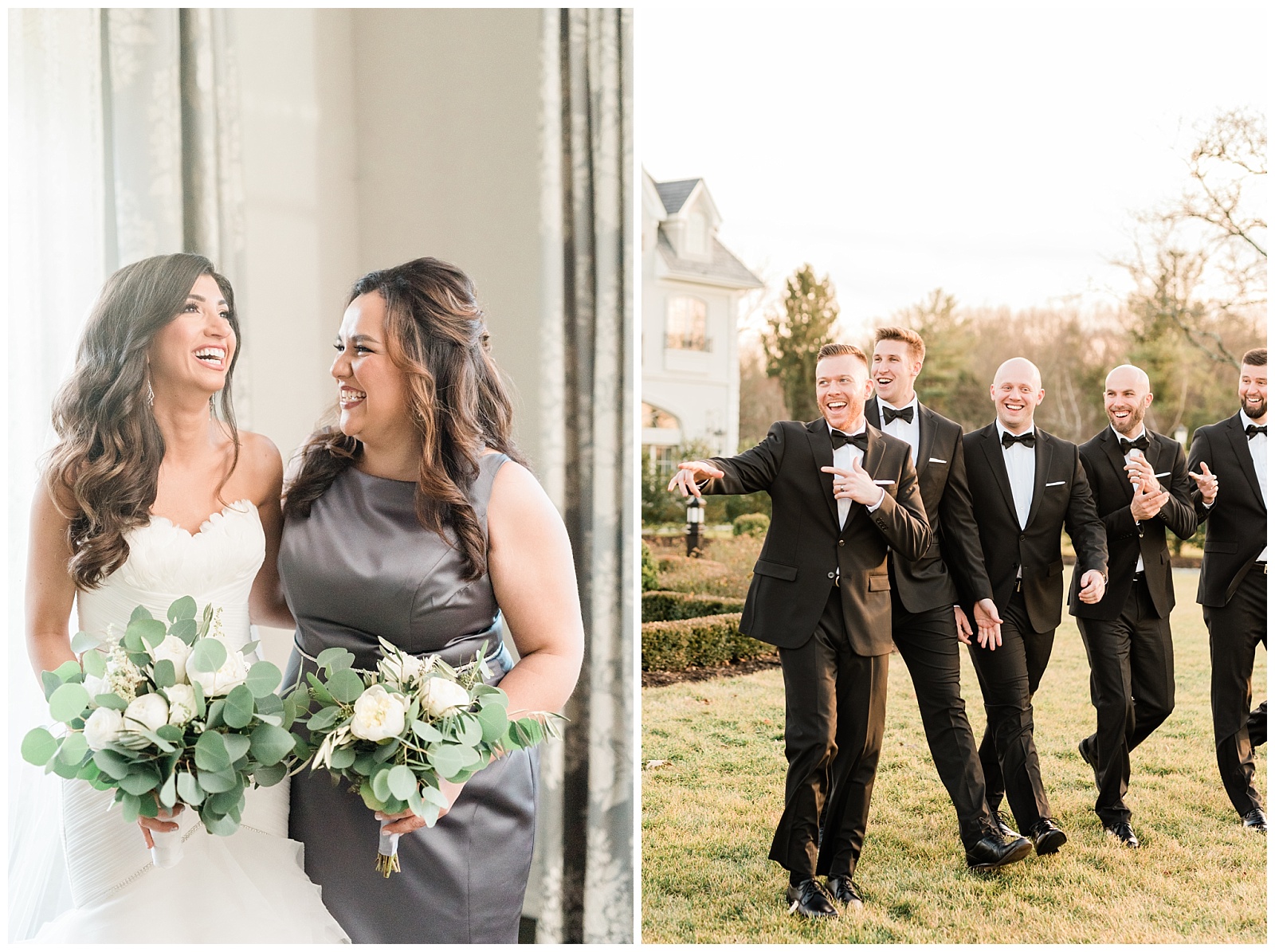 Park Chateau Wedding, Photographer, New Jersey, NJ, Winter, Bridal Party, Maid of Honor, Groomsmen