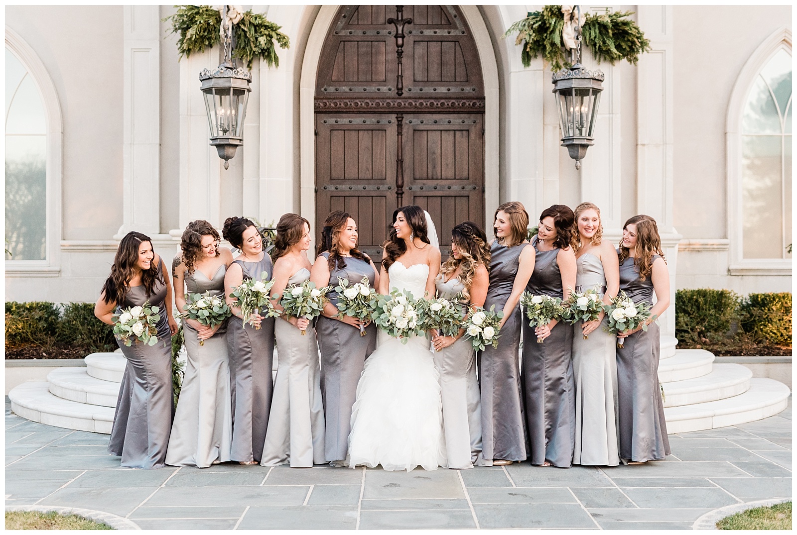 Park Chateau Wedding, Photographer, New Jersey, NJ, Winter, Bridal Party, Bridesmaids, Airy, Light