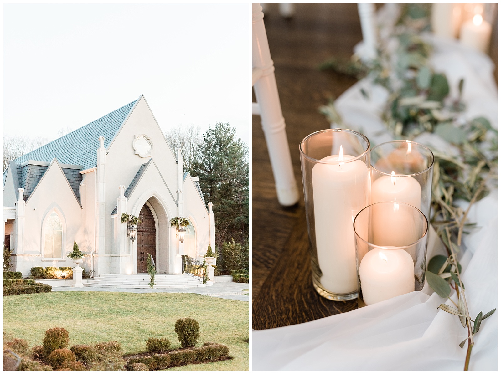 Park Chateau Wedding, Photographer, New Jersey, NJ, Winter, Chapel, Ceremony, Details, Candles