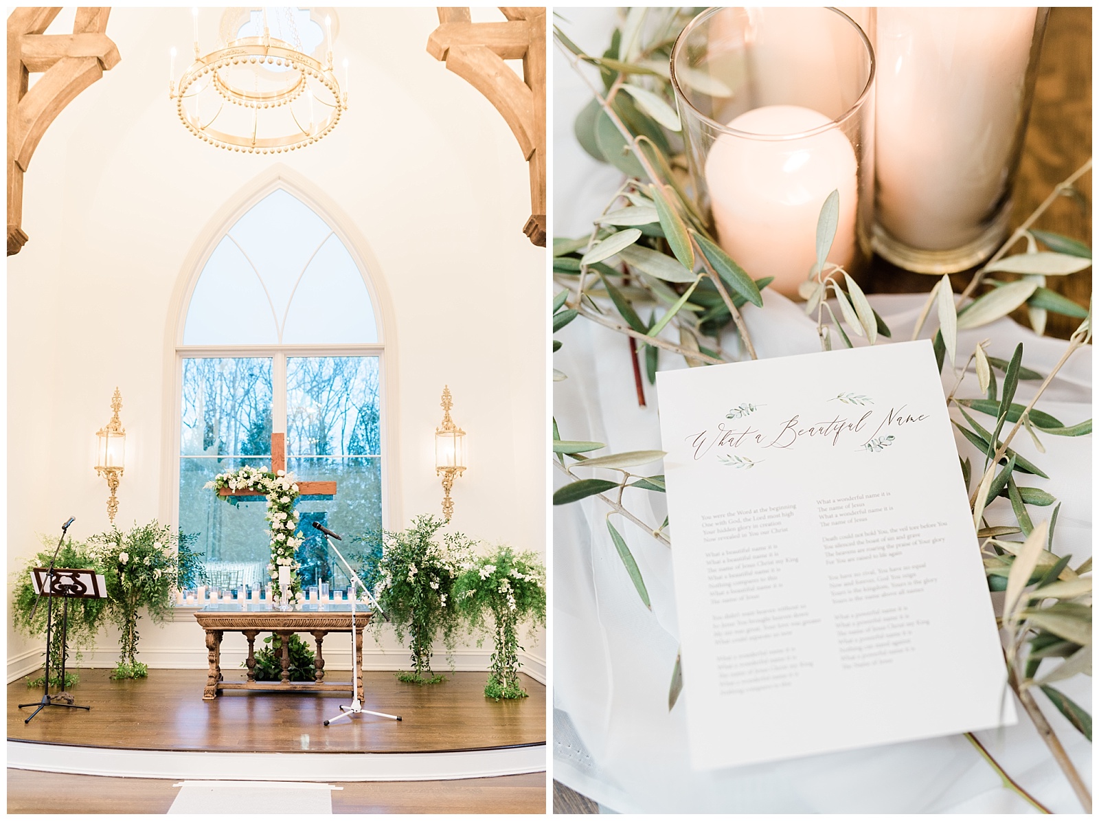 Park Chateau Wedding, Photographer, New Jersey, NJ, Winter, Chapel, Ceremony, Christian, Religious, Worship, What a Beautiful Name, Programs, Song