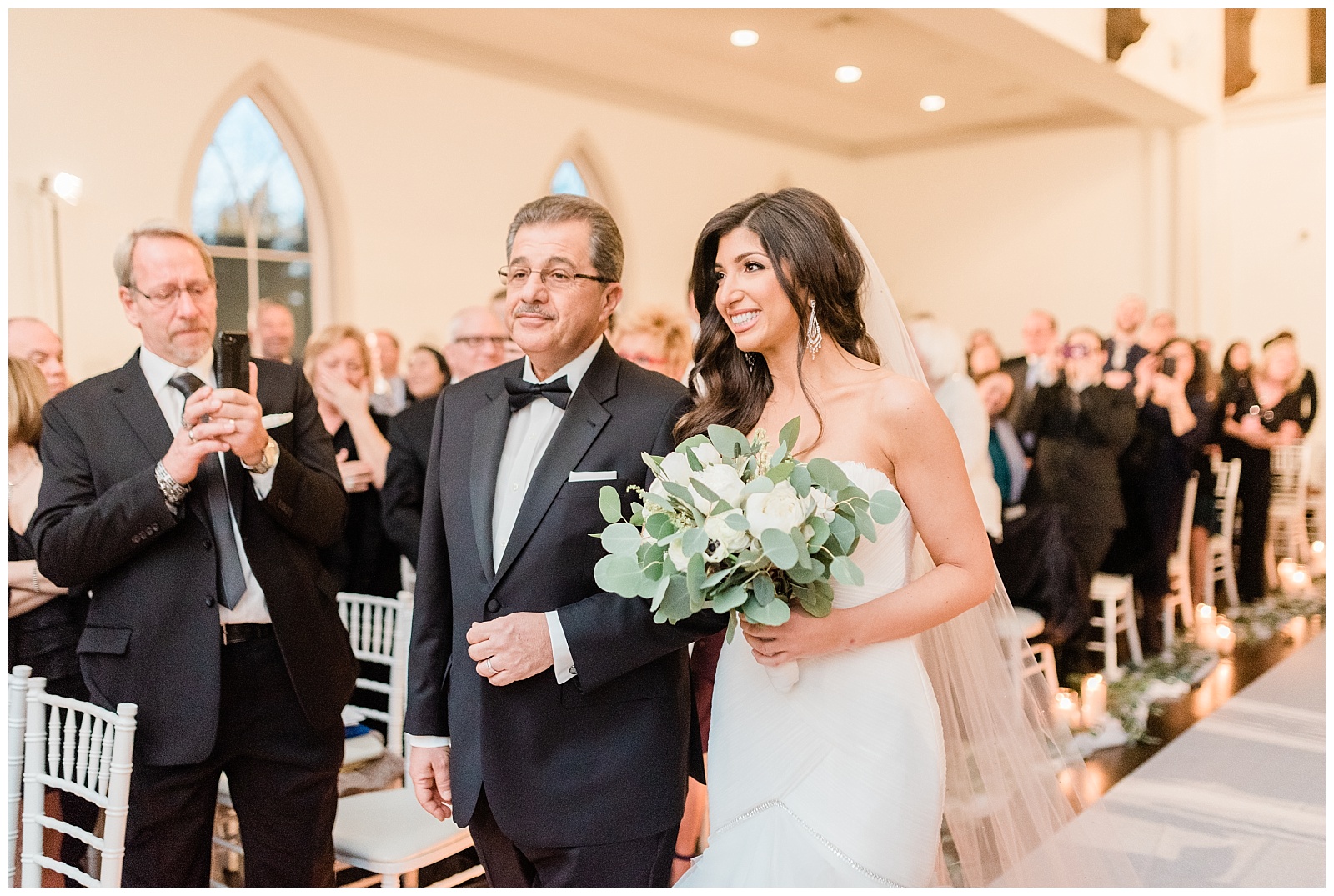 Park Chateau Wedding, Photographer, New Jersey, NJ, Winter, Chapel, Ceremony, Bride & Dad