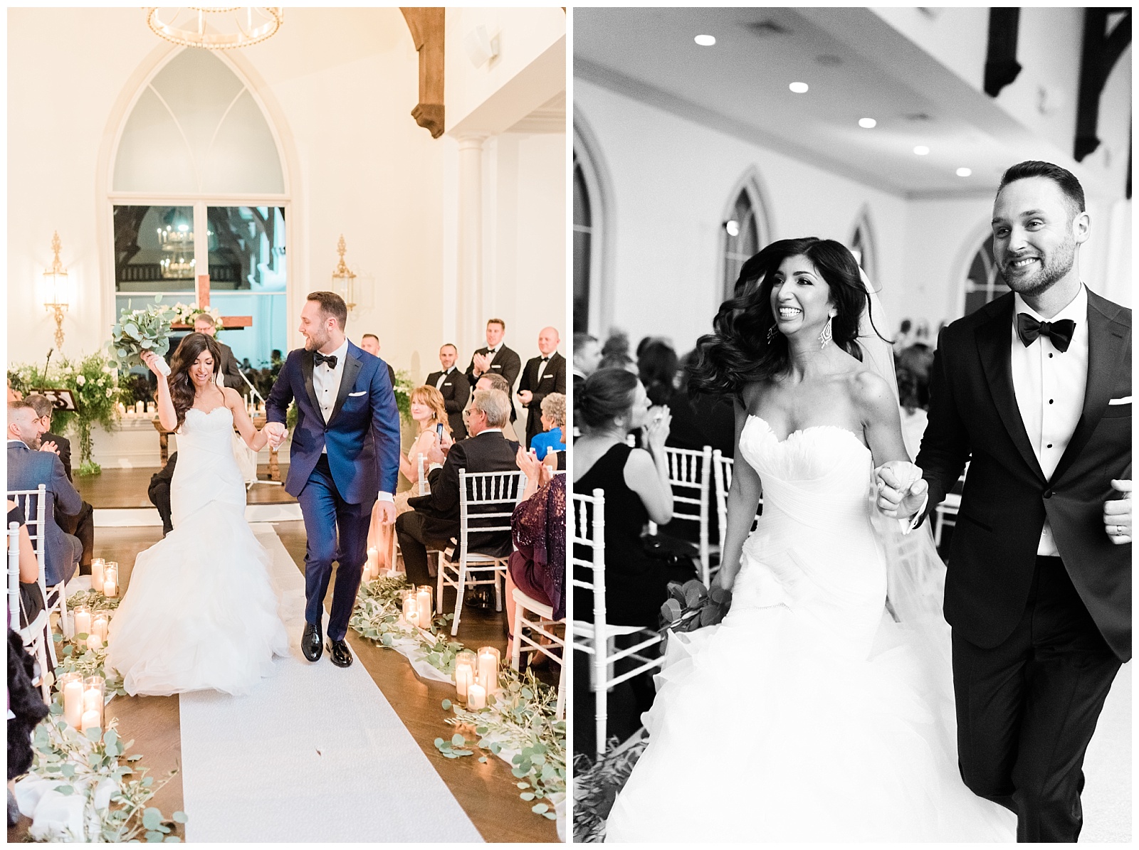 Park Chateau Wedding, Photographer, New Jersey, NJ, Winter, Chapel, Ceremony, Just Married, Recessional