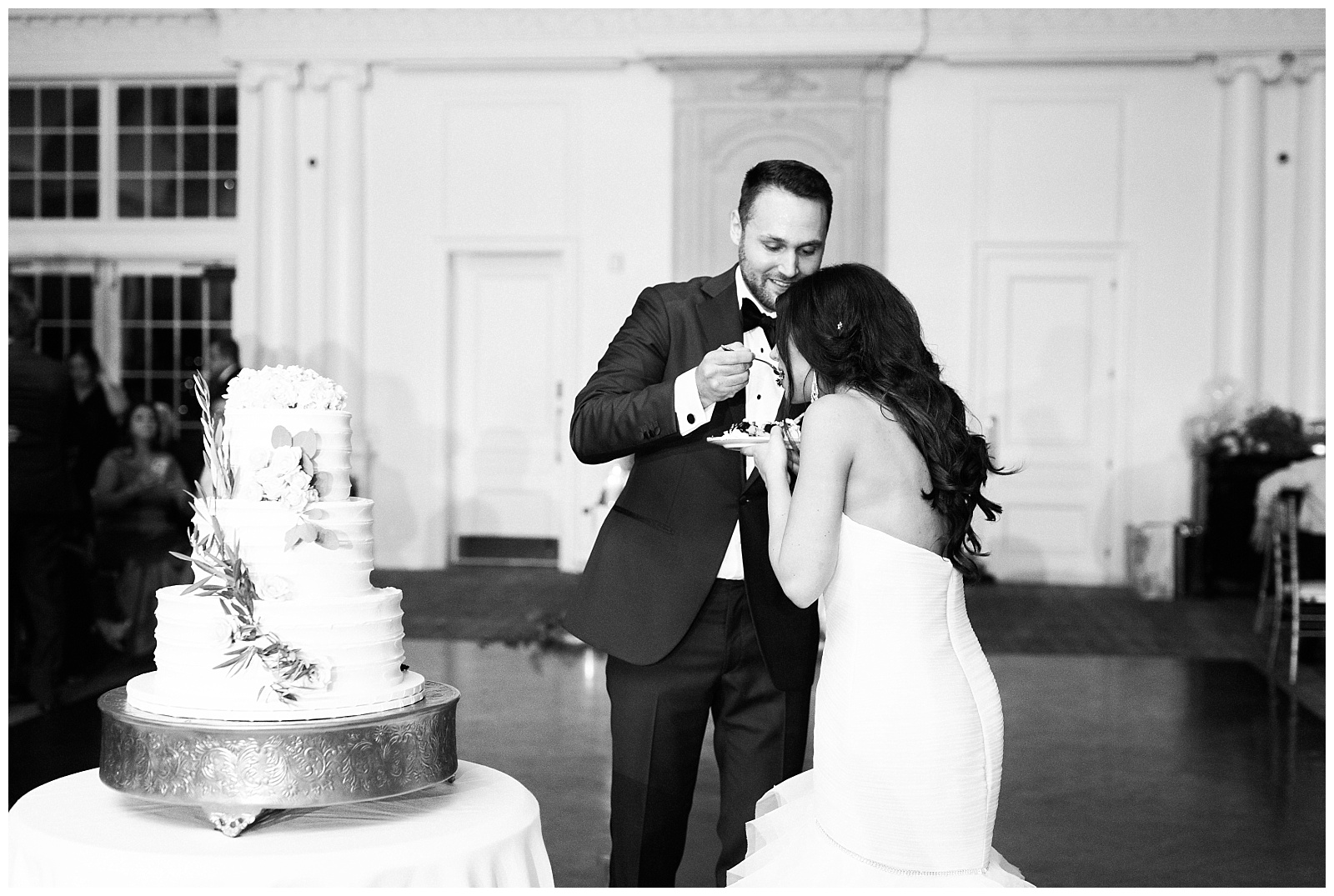 Park Chateau Wedding, Photographer, New Jersey, NJ, Winter, Reception, Ballroom, Cake Cutting, Celebration,
