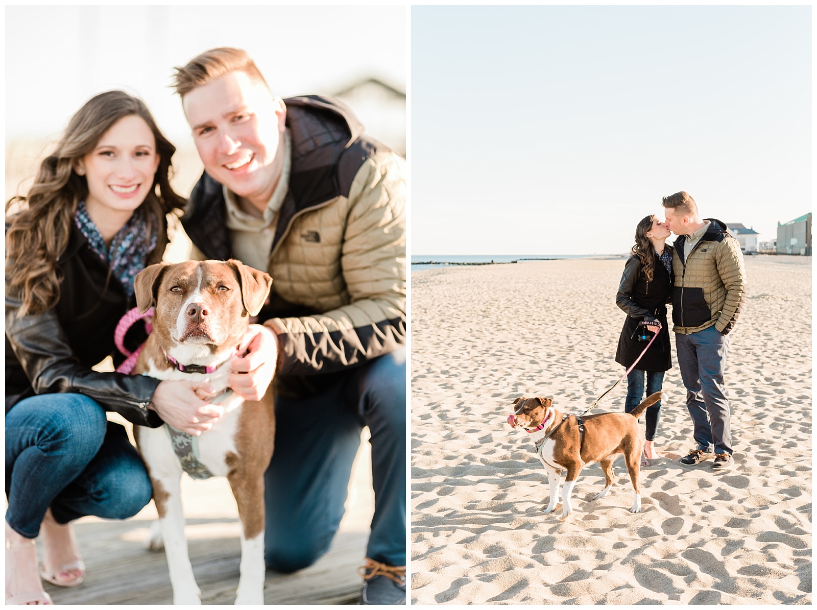 New Jersey, Engagement Session, Asbury Park, NJ, Wedding Photographer, Springtime, Beach, Dog