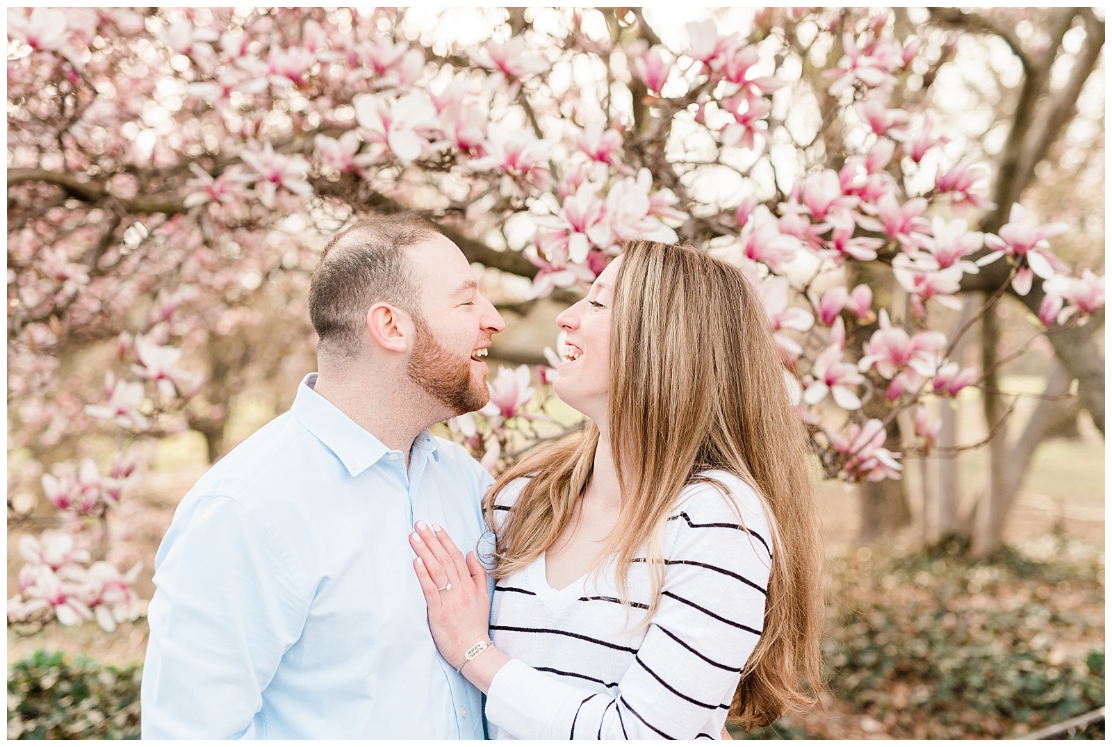 Central Park, NYC engagement session, springtime, wedding photographer, New York, flowers