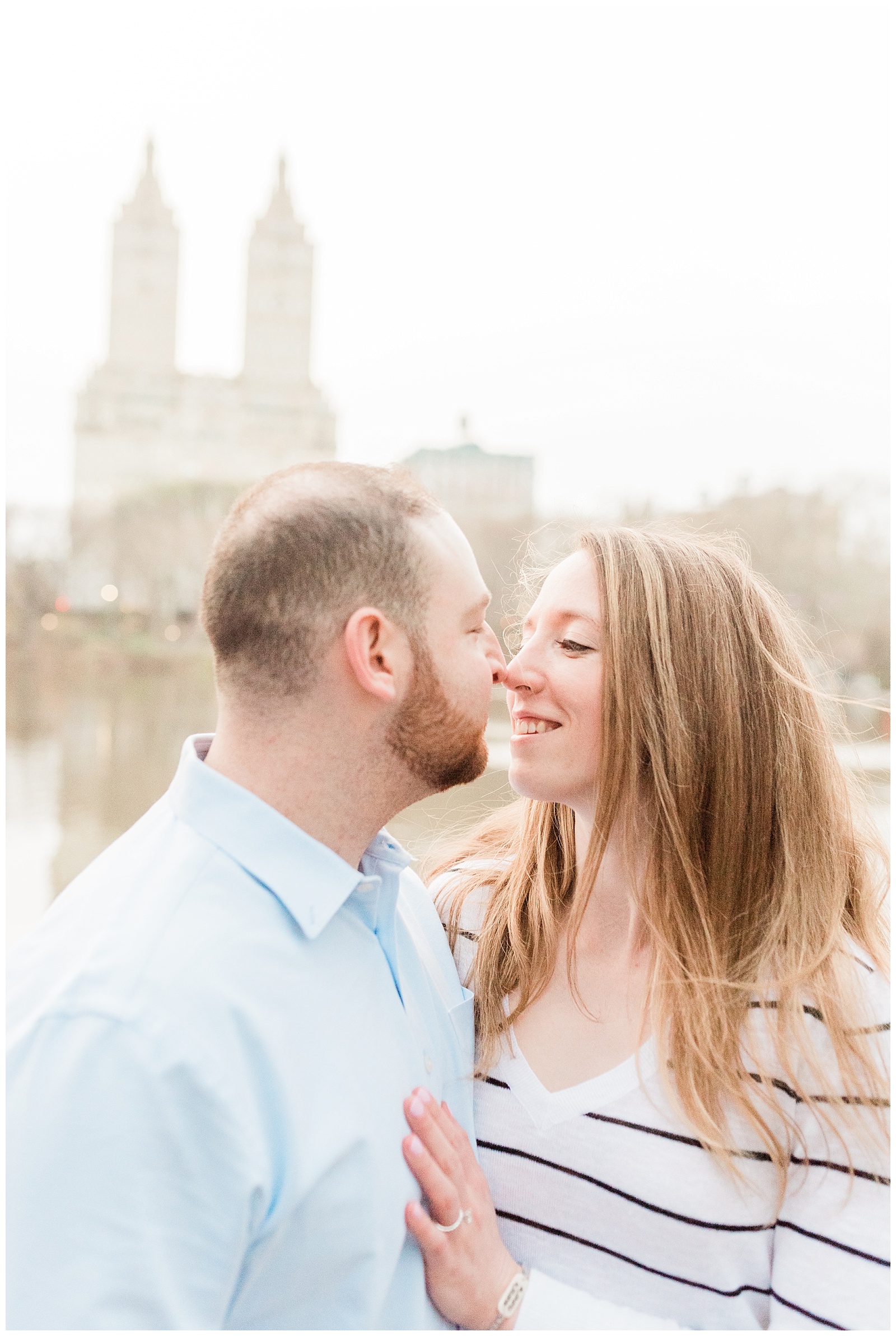 Central Park, NYC engagement session, springtime, wedding photographer, New York, in love, light and airy