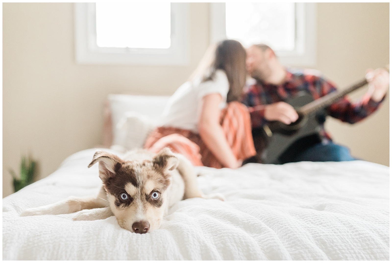 In home photo session, new puppy, casual, weekend, new jersey lifestyle, natural light photographer, guitar, sunday, cozy
